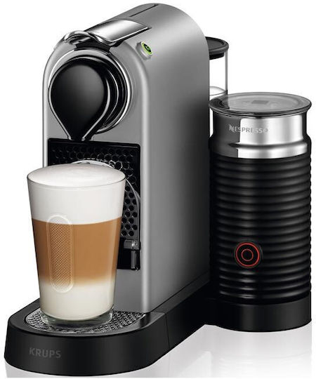 Krups Citiz & Milk Кафемашина за капсули Nespresso Налягане 19бар с Кана за мляко Сив