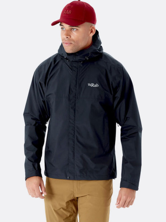 Rab Downpour Jachetă Impermeabilă Black / Black