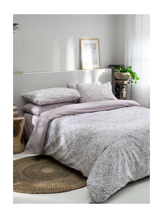Vesta Home Σετ Παπλωματοθήκη Βαμβακερή Υπέρδιπλ...