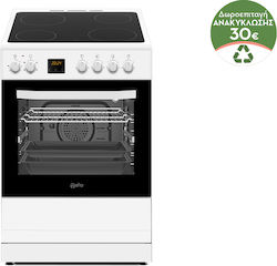 Wellio Ελεύθερη με Κεραμικές Εστίες Λευκή CDW-60 Wellio Ελεύθερη με Κεραμικές Εστίες Λευκή CDW-60