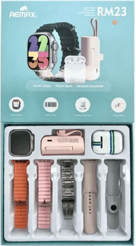 Remax RM23 με Powerbank και Ασύρματα Ακουστικά και 5 λουράκια ...