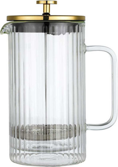 Klausberg Filterkaffeemaschine Handbetrieb Rostfreier Stahl Gold 1lt