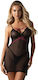 Obsessive Set Sexy Nightgown Black