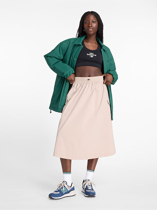 New Balance Midi Skirt Light Mushroom, Beige