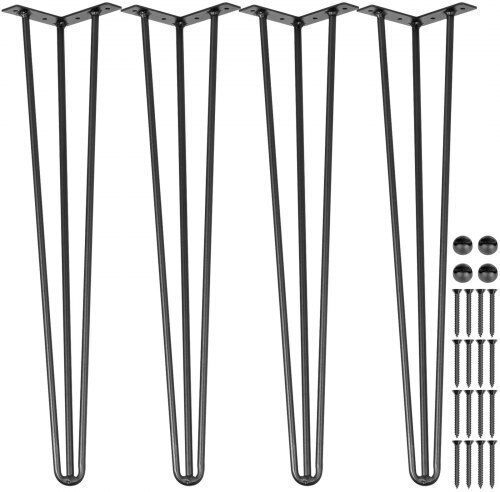 Σετ 4 Μαύρα Πόδια Τραπεζιού Vevor Hairpin 34" Βάρος 220lbs Ανθρακοχάλυβα Tzzt4pcs34yc3g001v0