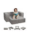 Kids Small Sofas Gray 4pcs