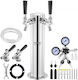 Vevor Kegerator Tower Set Dual Faucet Beer Stainless Steel Dispenser Regulator & Coupler S-system Ltjzsbdyqohqd3ppzv0