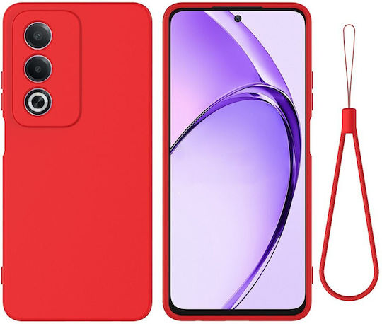 Solid Color Back Cover Silicone Red (Oppo A80 5G)