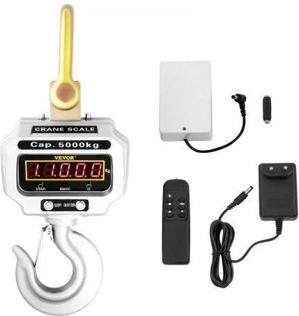 Vevor Electronic Professional Hanging Scale with Weighing Capacity of 5000kg