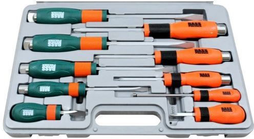 Set 10 Bass Bs-3811 Screwdrivers Cr-v Magnetic Holder