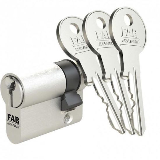 Symmetrical Lock Cylinder Fab 1.00/dnm 30 Plus 30 3 Keys Length 60mm