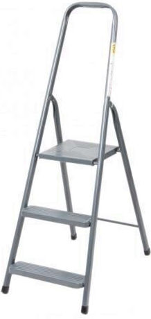 Folding Aluminum Ladder 3 Steps Platform 125 Kg Strend Pro D3
