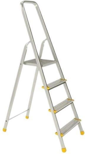 Scară pliabilă Alve 1914, 4 trepte, aluminiu, 148 cm, capacitate de încărcare 125 kg