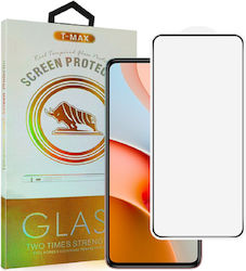 T-Max Vollflächig gehärtetes Glas Schwarz (Redmi Note 9S / 9 Pro / 9 Pro Max)