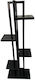 Flower Pot Support Black 40x20x118 Cm 6 Shelves