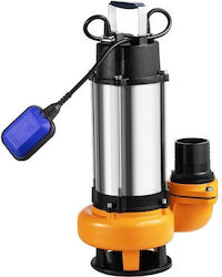 Submersible Pump Float Stainless Steel Flow Rate 60000 L H 2200 W Outlet 3” Height 18 M Ipx8 Power Cable Length 10 M