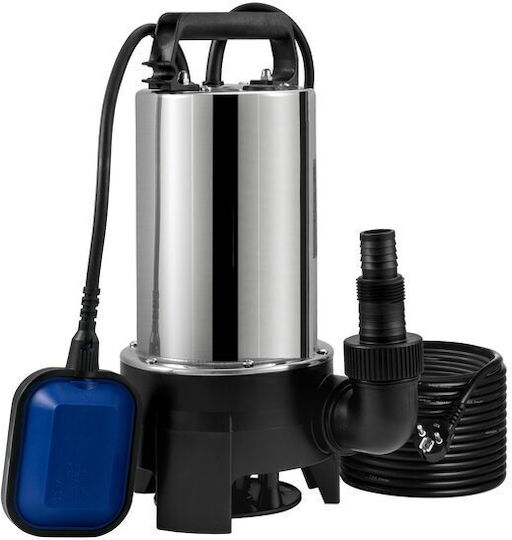 Submersible Water Pump Float Switch Power 1100 W Stainless Steel Flow Rate 20000 L/h Outlet G1-1/2" Height 9 m IPX8 Power Cable Length 10 m