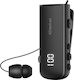Firo Earbud Bluetooth Handsfree Ακουστικά Μαύρα