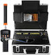 Endoscope Inspection Camera Locator 512 Hz 7” Hd Color Monitor 40 M Length Ip68 12 X Led Battery Working Time 6 H