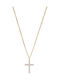 Loisir Women's Gold Plated Cross with Chain Dance