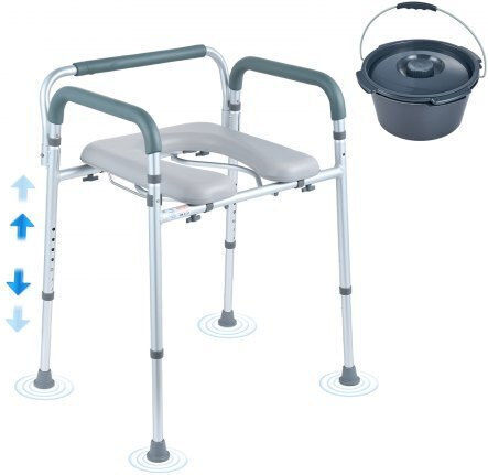 Vevor Toilettenstuhl mit Rückenlehne 5800ml WLLGS350BLRZ8J6E0V0