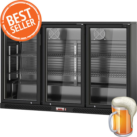Lappas Ψυγείο Back Bar Μπύρας 330lt με Τρεις Πόρτες Υ83.5xΠ133.5xΒ50.5cm