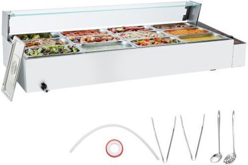 Încălzitor electric de alimente Vevor 12*5qt protecție din sticlă