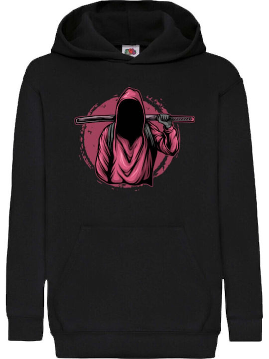 Kinder Kapuzenpullover Sweatshirt Japan Anime Manga Tralala Naruto Eremitenfrosch Schwarz