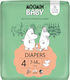 Moomin Baby Πάνες με Αυτοκόλλητο No. 4 για 7-14kg 42τμχ