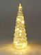 Christmas Decorative Illuminated Glass Tree 38cm Battery Gold