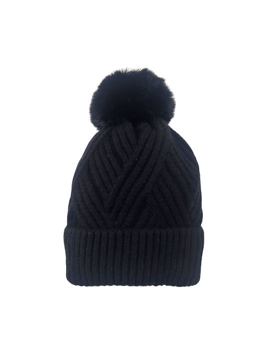 Kids Beanie Knitted Black