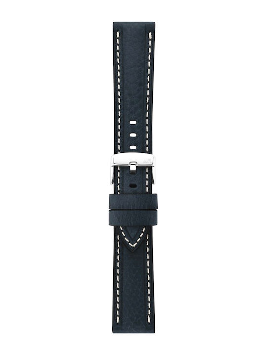 Morellato Δερμάτινο Λουράκι Μπλε 22mm