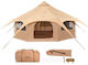 Vevor Σκηνή Camping Teepee Μπεζ 4 Εποχών για 8 Άτομα 500x500x280εκ.