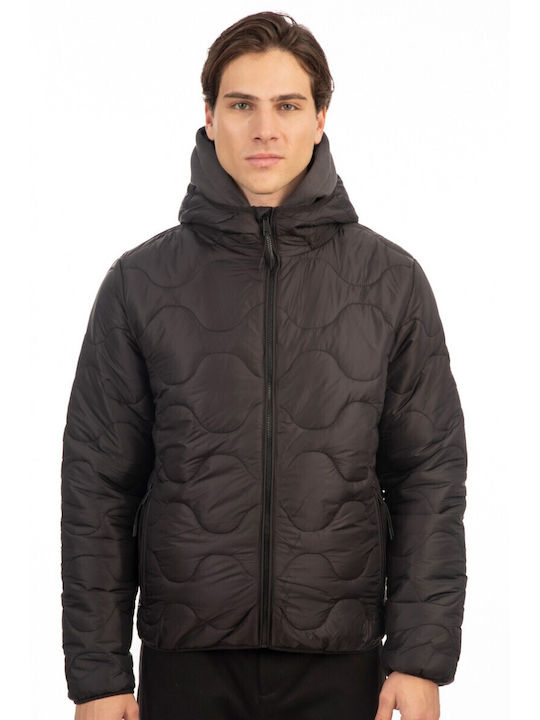 Rebase Μπουφάν Puffer Μαύρο