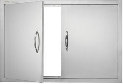 Πόρτα Bbq Vevor 915x610mm Ανοξείδωτη Διπλή Εξωτερική Κουζίνα Smmbscjmys36wmlacv0