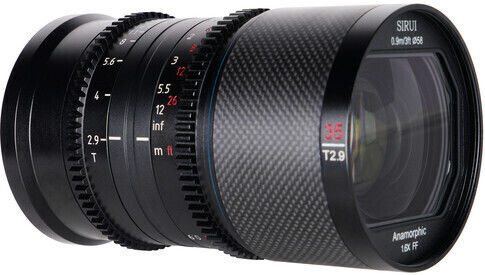 Sirui Full Frame Φωτογραφικός Φακός Saturn 35mm T2.9 1.6x Carbon Fiber Full-Frame Anamorphic Σταθερός για Nikon Z Mount Μαύρος
