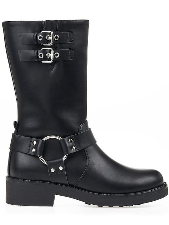 Verde Women's Boots with Zipper Black