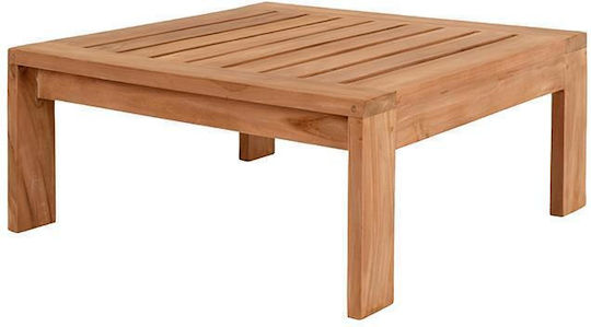 Masă Cameră De Zi Pentru Spații Exterioare Mici Din Salcâm Winston Natural 80x80cm