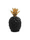 Tabletop Decor Polyresin Fylliana Pineapple Black-Gold Color 14x24cm 281-224-013