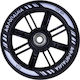 Athlopaidia Wheel 125mm Illuminated Bearing Front Scooter 61214-black 004.61214 Fwhl Blk 9985777011217