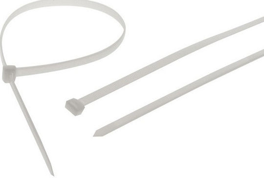 100-Piece Cable Ties Eurolamp White