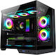Serioux Shadow Gaming Midi Tower Κουτί Υπολογιστή με Πλαϊνό Παράθυρο και RGB Φωτισμό Μαύρο
