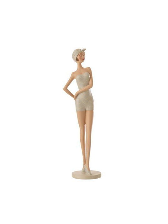 Decorative Standing Woman Grey Swimsuit