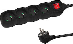 Esperanza ELK213K 4-Socket Power Strip with 3m Cable / France (Type E) Esperanza ELK213K 4-Socket Power Strip with 3m Cable / France (Type E)