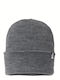 Beanie Unisex Σκούφος με Rib Πλέξη σε Γκρι χρώμα
