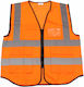 Men's Work Vest with Reflective Strips Orange