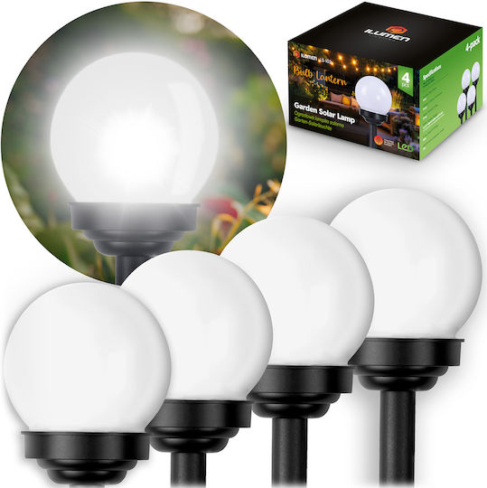 Lumină Solară Albă Sferică 4buc Ilumen Ls-102