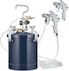 Set de Vopsit cu Rezervor de Presiune 10 L 4.1 Bar 2 X Duze 1.5 Mm 4 Mm 170-250 L Min Manometru 2 X Pistoale