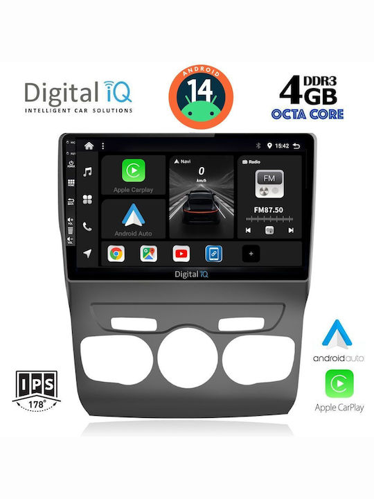 Digital IQ Car Audio System for Citroen C4 / DS4 2011-2018 (Bluetooth/USB/WiFi/GPS/Apple-Carplay/Android-Auto) with Touch Screen 10"