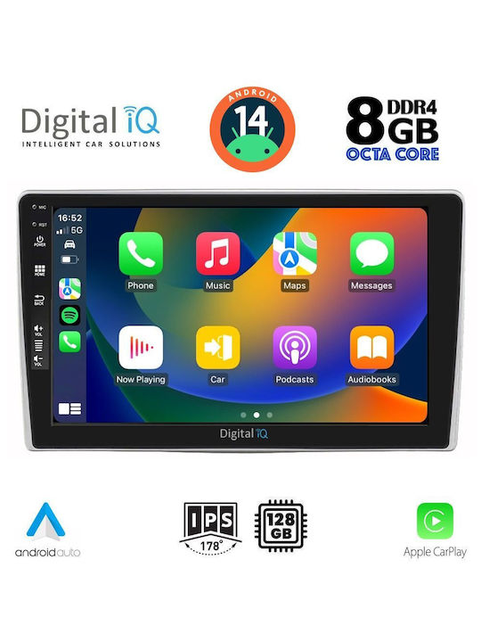 Digital IQ Sistem Audio Auto pentru Alfa Romeo Mito 2008-2018 (Bluetooth/USB/WiFi/GPS/Apple-Carplay/Android-Auto) cu Ecran Tactil 9"